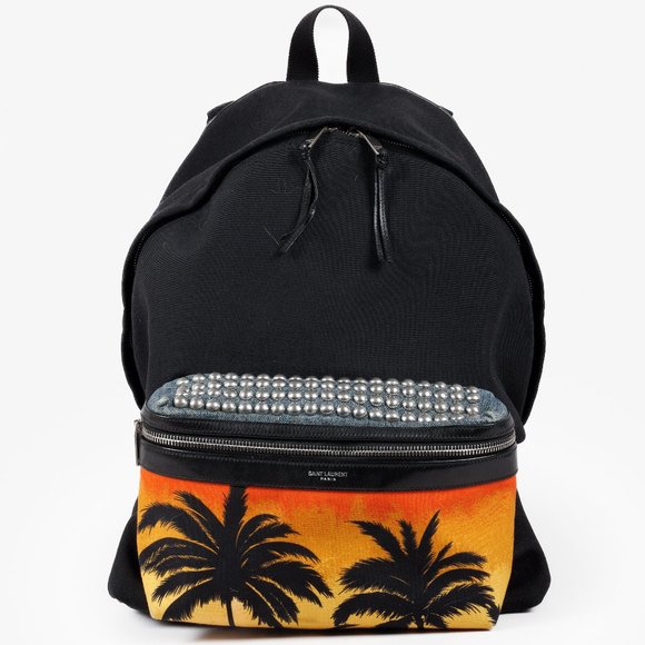 Saint Laurent Sunset and Denim Black City Backpack - Picture 1 of 13